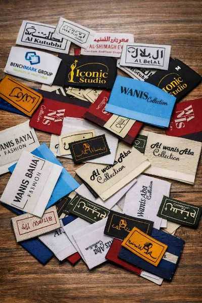 High quality woven label with custom logo design