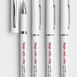 Custom pen printing with logo branding for corporate gifts and promotional use.