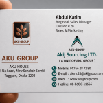 Premium 300 GSM Spot UV Round Cutting business card with glossy UV highlights, rounded corners, and professional-quality printing.