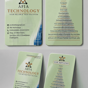 Small Spot UV Round Cutting Both Sides business card with glossy UV logo and rounded corners for a premium professional look.